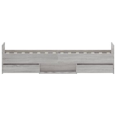 vidaXL Cadre de lit sans matelas sonoma gris 75x190 cm