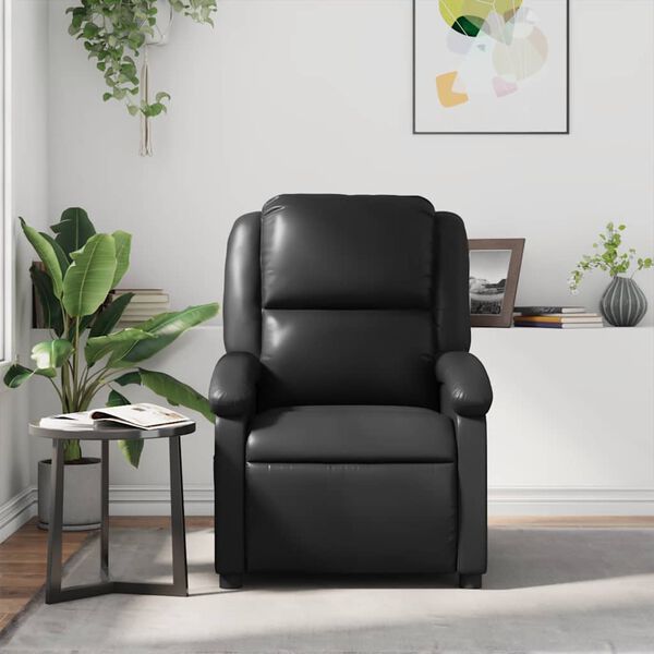 vidaXL Fauteuil de massage inclinable Noir Similicuir