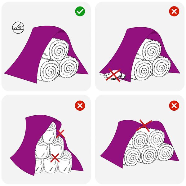 vidaXL Bâche à foin 9,8x6 m 140 g/m² polypropylène