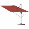 vidaXL Parasol Roma Rouge 286 x 284 x 265 cm Aluminium et polyester