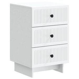 vidaXL Cabinet de chevet Blanc 43 x 41 x 66,5 cm Bois d'ing&eacute;nierie