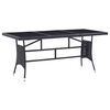 vidaXL Ensemble &agrave; manger d'ext&eacute;rieur 9 pcs R&eacute;sine tress&eacute;e Noir