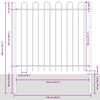 vidaXL Cl&ocirc;ture de jardin 4 pcs Blanc 6,8 x 1,5 m