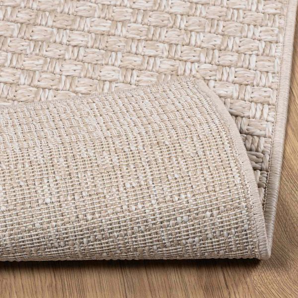 vidaXL Tapis de surface Carr&eacute; Cr&egrave;me 240 x 240 cm