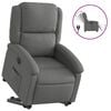 vidaXL Fauteuil inclinable &eacute;lectrique gris fonc&eacute; tissu