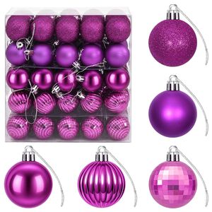 vidaXL Ensemble de boules de No&euml;l 100 pc Lilas 4 cm Polystyr&egrave;ne