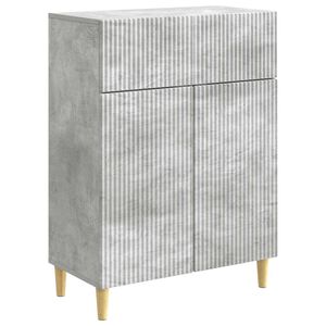vidaXL Buffet Gris b&eacute;ton 66 x 34,5 x 90 cm Bois d'ing&eacute;nierie