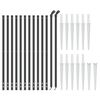 vidaXL Clôture en treillis métallique et ancrage anthracite 1x25 m