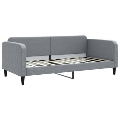 vidaXL Lit de repos sans matelas gris clair 90x190 cm tissu