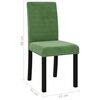 vidaXL Chaises &agrave; manger lot de 2 vert fonc&eacute; velours