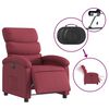 vidaXL Fauteuil inclinable &eacute;lectrique Rouge bordeaux Tissu