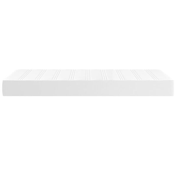 vidaXL Matelas de lit à ressorts ensachés Blanc 90x200x20cm Similicuir