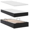 vidaXL Lit avec rangement et matelas Noir 90 x 190 cm Simili cuir