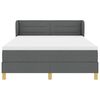 vidaXL Lit &agrave; ressorts avec matelas Gris fonc&eacute; 140 x 200 cm tissu