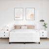 vidaXL Cadre de lit avec matelas Blanc 160 x 200 cm tissu