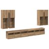 vidaXL Ensemble de meuble TV mural 7 pc Ch&ecirc;ne artisanal