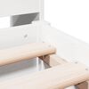 vidaXL Lit bibliothèque sans matelas blanc 135x190 cm bois pin massif