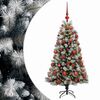 vidaXL Sapin de No&euml;l artificiel articul&eacute; avec boules 120 cm 150 LED