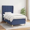 vidaXL Sommier &agrave; lattes de lit avec matelas Bleu 90x200 cm Tissu