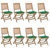 vidaXL Chaises pliantes 8 pi&egrave;ces avec coussins en bois d'acacia massif