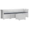 vidaXL Canap&eacute; de jardin 4 places avec coussins look rotin PP Blanc