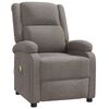 vidaXL Fauteuil de massage Taupe Tissu