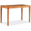 vidaXL Table de salle &agrave; manger Bois massif 118 x 60 x 76 cm