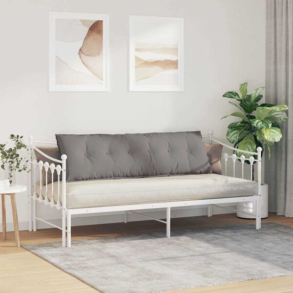 vidaXL Coussin de Dos Taupe 160 x 19 x 50 cm tissu