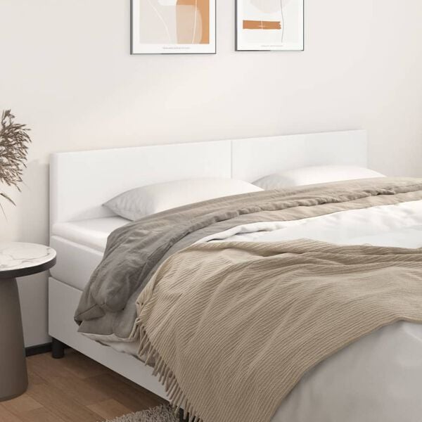 vidaXL Têtes de lit 2 pcs Blanc 90x5x78/88 cm Similicuir