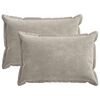 vidaXL Housse de coussin 2 pc HOUTEN Gris clair 30 x 50 cm