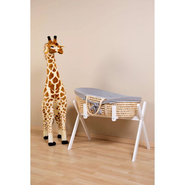 CHILDHOME Panier Mo&iuml;se avec matelas et housse Naturel Gris