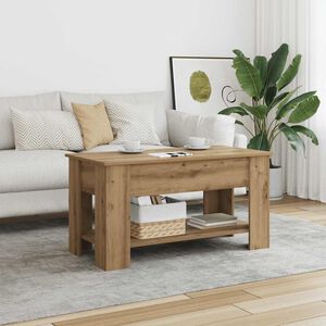 vidaXL Table basse ch&ecirc;ne artisanal 101x49x52 cm bois d'ing&eacute;nierie