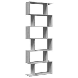 vidaXL &Eacute;tag&egrave;re s&eacute;paratrice de pi&egrave;ce 6 niveaux sonoma gris 70x24x193 cm