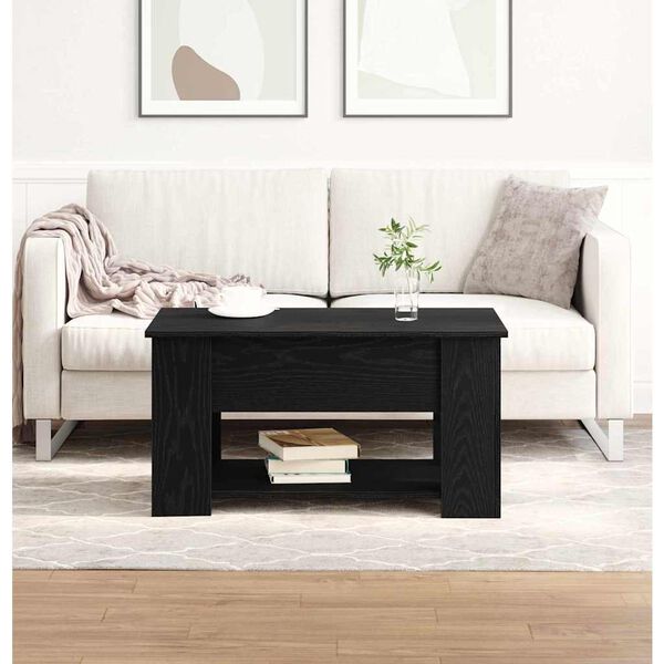 vidaXL Table basse Chêne noir 79 x 49 x 41 cm Bois d'ingénierie