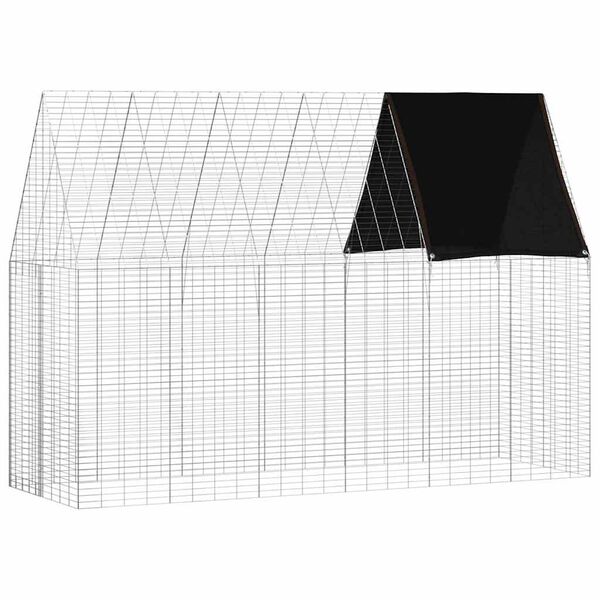 vidaXL Cage pour lapins Argent&eacute; 300 x 100 x 210 cm Acier galvanis&eacute;