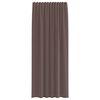 vidaXL Rideaux en voile avec passe-tringles 2 pcs marron