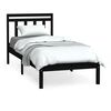 vidaXL Cadre de lit sans matelas noir bois massif