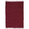 vidaXL Tapis Chindi Coton tiss&eacute; &agrave; la main 120x170 cm Bordeaux