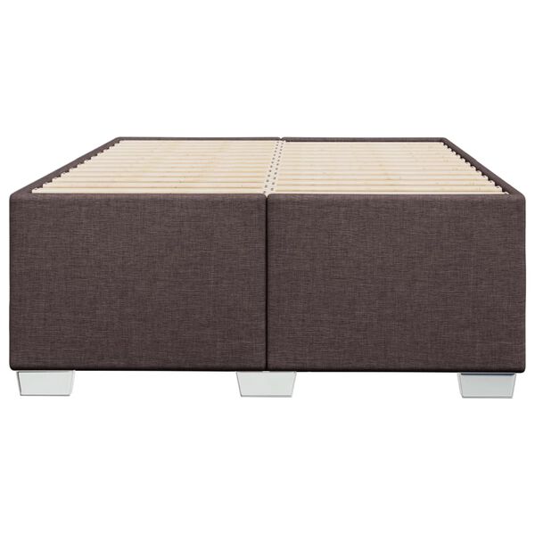 vidaXL Cadre de lit sans matelas marron fonc&eacute; 120x200 cm tissu