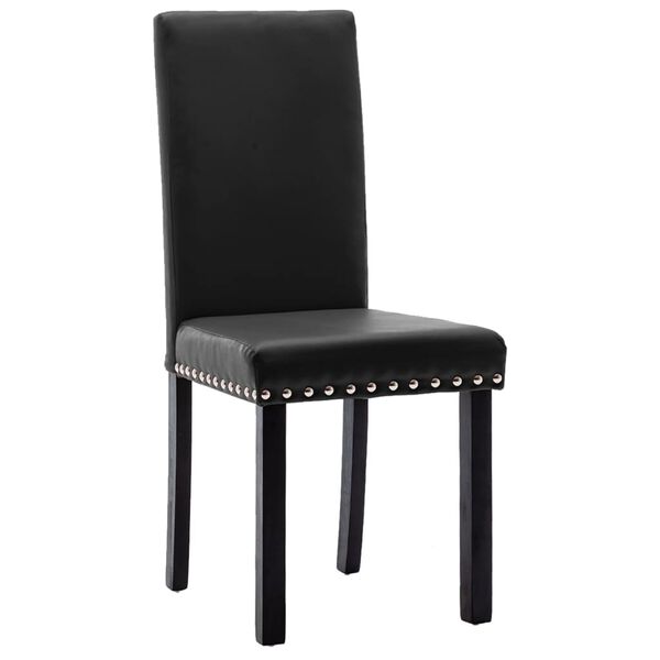 vidaXL Chaises &agrave; manger lot de 2 noir PVC