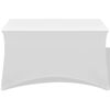 vidaXL Housses extensibles pour table 2 pi&egrave;ces 243 x 76 x 74cm Blanc