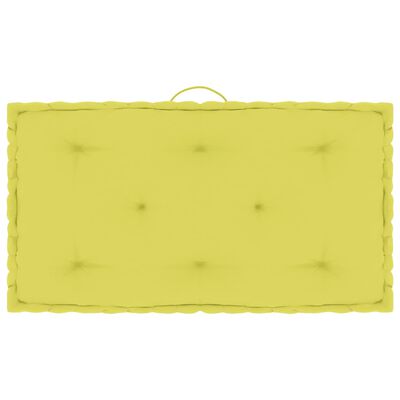 vidaXL Coussin de plancher de palette Vert pomme 73x40x7 cm Coton