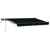 vidaXL Cadre de store manuel avec LEDs Noir et anthracite 3 x 2,5 m