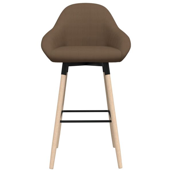 vidaXL Tabourets de bar lot de 2 Marron Tissu
