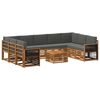 vidaXL Ensemble de canap&eacute;s d'ext&eacute;rieur 10 pc Naturel et Anthracite