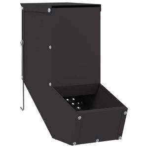 vidaXL Distributeur pour lapins Noir 12,5 x 26 x 28,5 cm 1 kg