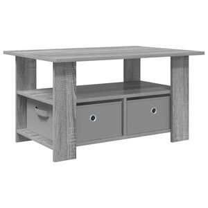 vidaXL Table basse Gris Sonoma 77 x 55 x 42 cm Bois d'ing&eacute;nierie