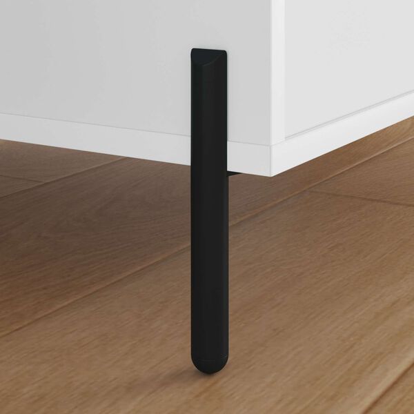 vidaXL Pieds de meuble 2 pcs Noir 0 Fer