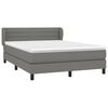 vidaXL Sommier &agrave; lattes de lit avec matelas Gris fonc&eacute; 140x190cm Tissu