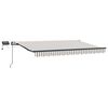 vidaXL Auvent R&eacute;tractable Gris clair et blanc 400 &times; 350 cm